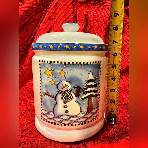 SANTA'S WORKSHOP SNOWMAN CANNISTER - Picture 8 of 9